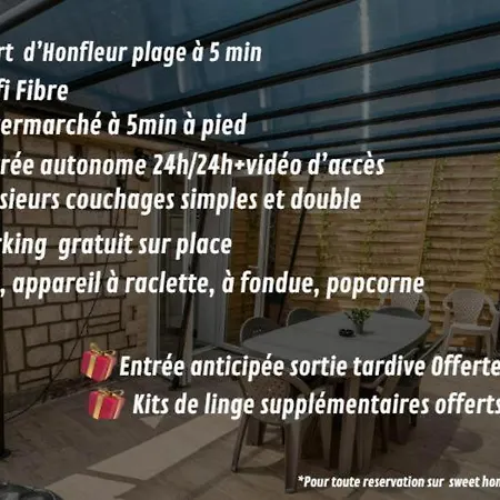 Apartment Appart Jacuzzi Terrasse Parking 10Min Port D'Honfleur Plage Honfleur